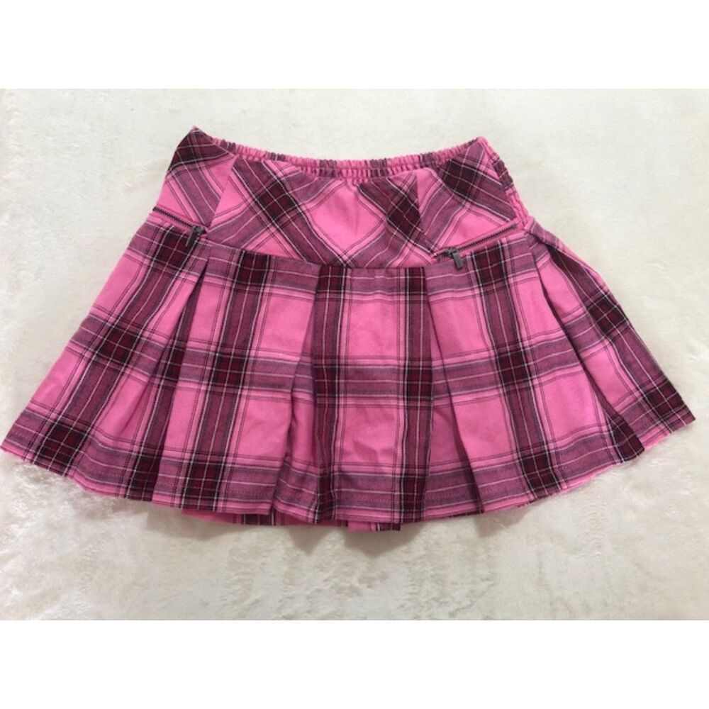 Y2K Girls Schoolgirl Plaid Skirt